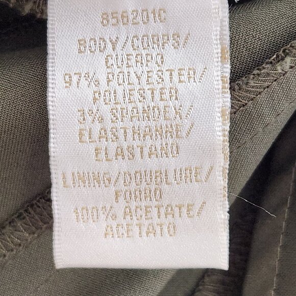 Cache Luxe A-Line Flared Hem Skirt Size 8 Olive Green - Picture 4 of 5